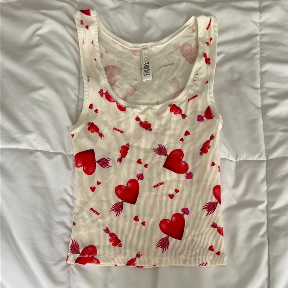 SKIMS Special Edition Heart Print Tank Top